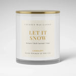 Let It Snow Scented Christmas Candle | Marshmallow, Cream, Vanilla | 10oz Glass Candle