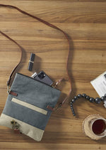 Fold-Over Crossbody Bag | Upcycled Military Canvas