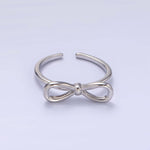 Open Bow Ring | 14K Gold Filled Minimalist Ribbon Silver