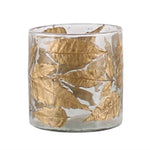 Votive Enameled Gold Leaf Hurricane Gold Leaves
