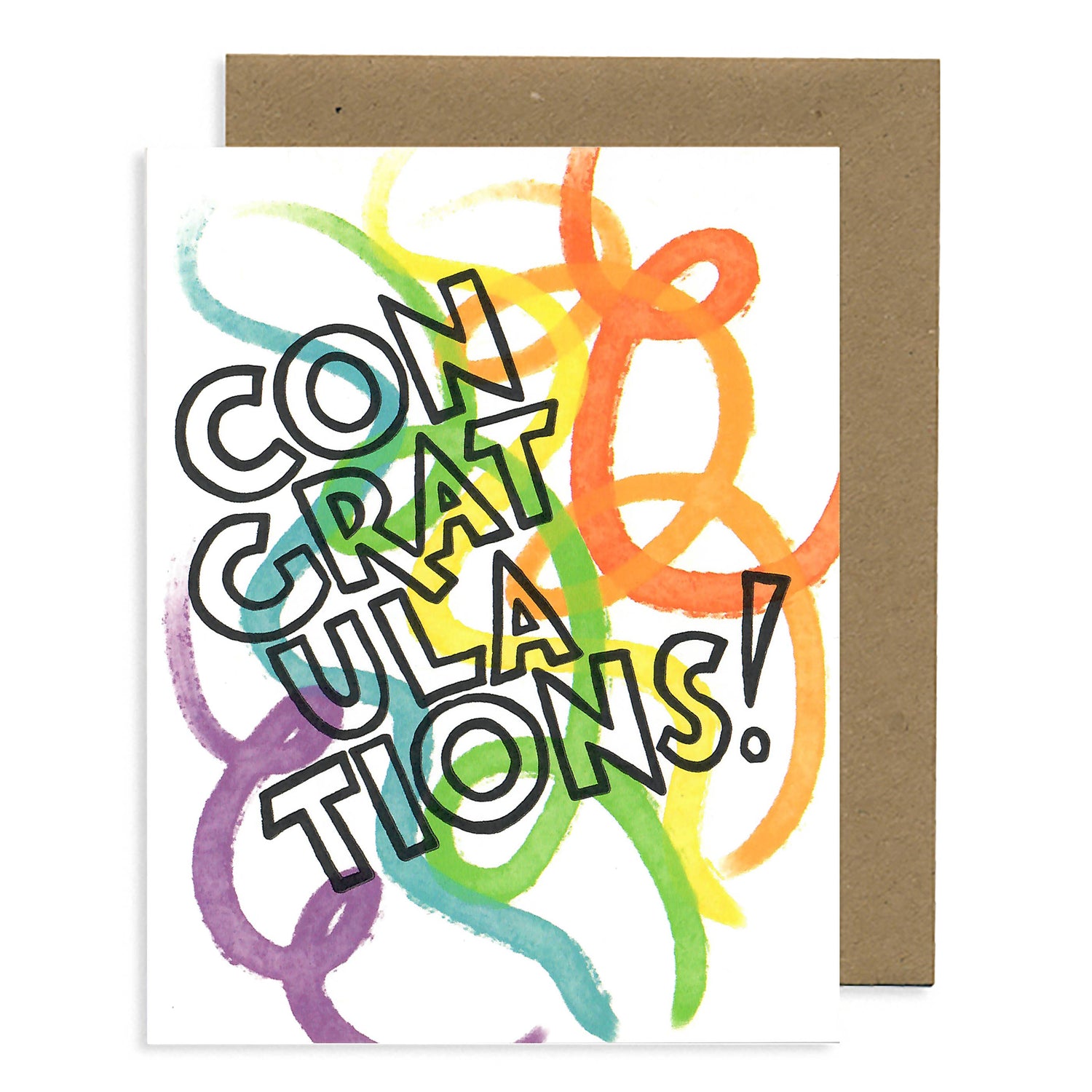 *Greeting Card | Rainbow Congratulations (Letterpress)