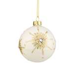 Ornament | White Glass Starburst