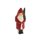 Christmas Figurine | Cast Iron Santa with Tree