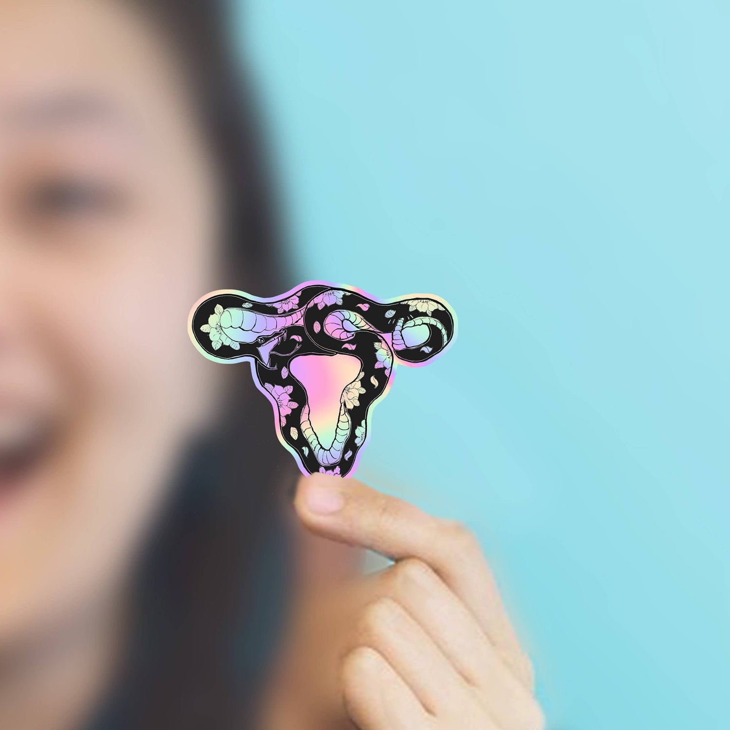 Vinyl Sticker | Snake Uterus - Holographic Vinyl