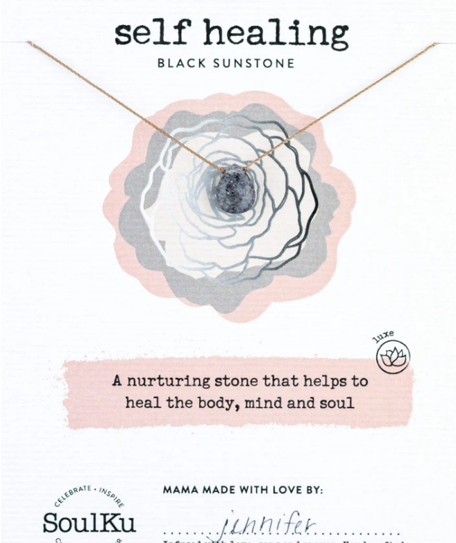 *Necklace | Black Sunstone Luxe Self Healing