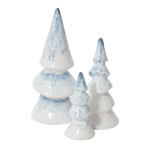 Cermaic Christmas Tree | Blue + White Glaze
