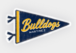 Vinyl Sticker Decal | Martinez Bulldogs Vintage Pennant Flag