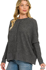 Oversized Sweater | Brushed Center Seam