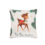 Holiday Throw Pillow | Christmas Vintage Reindeer