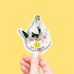 Vinyl Sticker | Funny Bag Cat