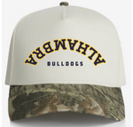 Alhambra Hat | Camo and Cream with Alhambra Bulldogs (upside down)