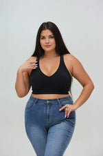 Curvy Bralette | Seamless Front Lace Racerback