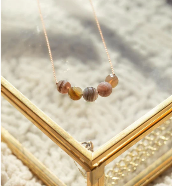 *Necklace | Botswana Agage Intention Necklace for Change