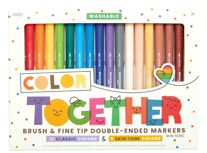 Art Marker Set | Classic Shades + Multi Skin Tones (washable/non-toxic)