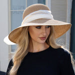 Oversized Straw Sun Hat | Bow Band Wide Brim