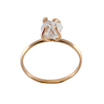 Handmade Prong Ring | Raw Herkimer Diamond 14k Gold Filled