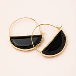 Stone Prism Hoop | Black Spinel/Gold