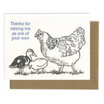 Thank you for raising me as one of your own Letterpress Card