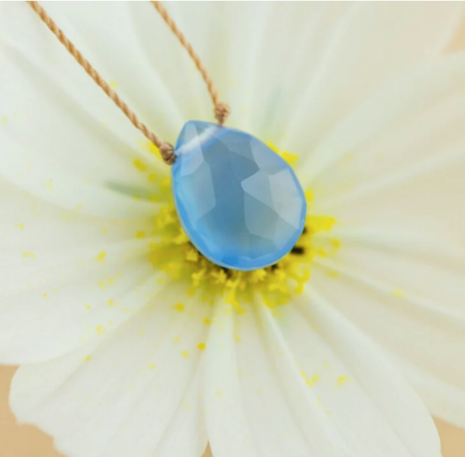 *Necklace | Blue Chalcedony Luxe Necklace for Daughter