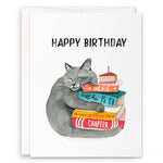 Birthday Card | Book Lover Cat