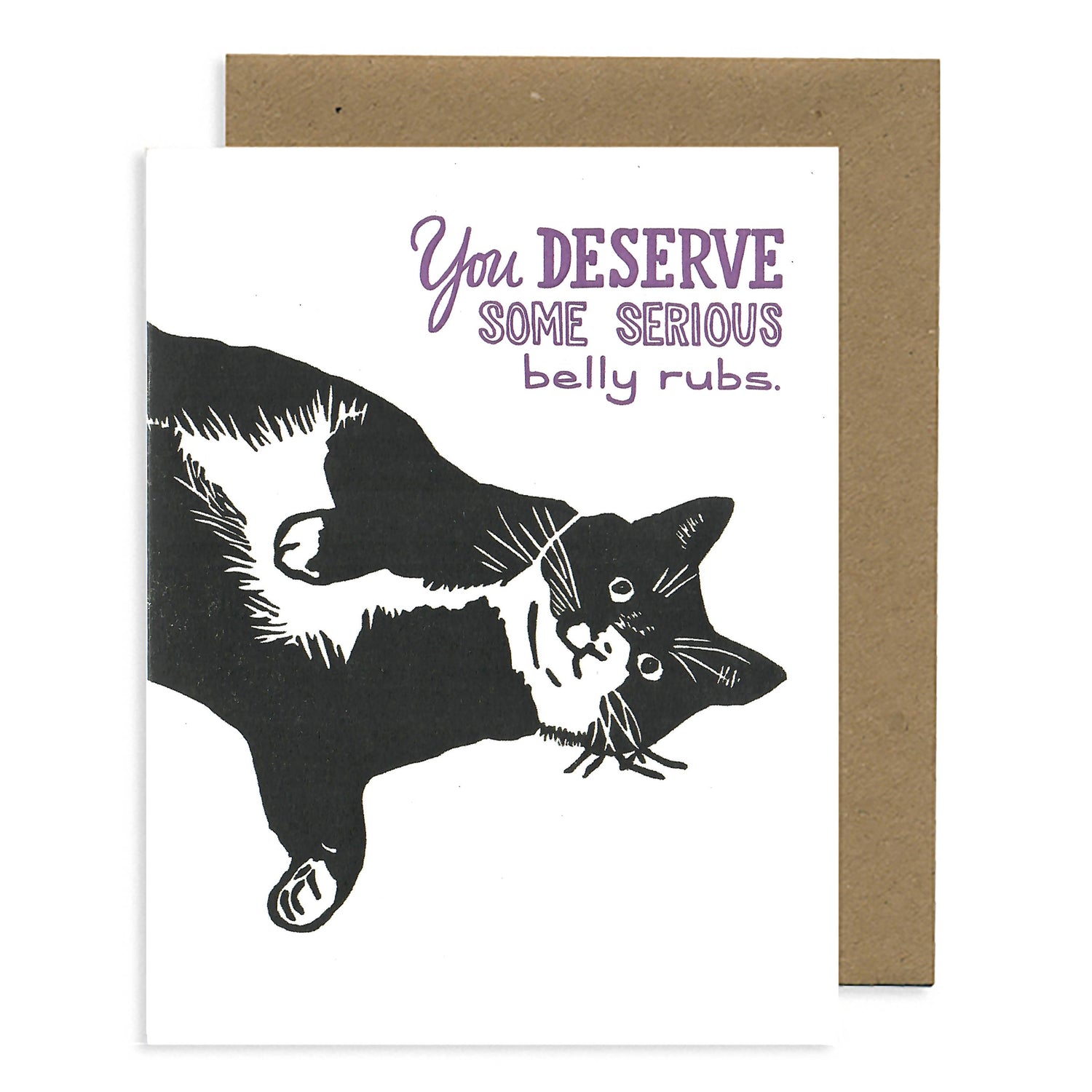 Greeting Card | Cat-Belly Rubs (Letterpress)
