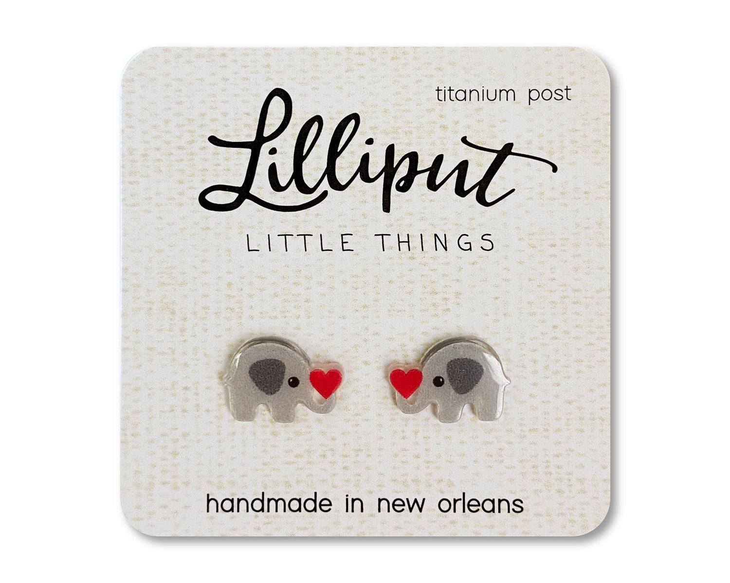 Earrings | Elephant w Heart