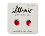 Stud Earrings | Ladybug