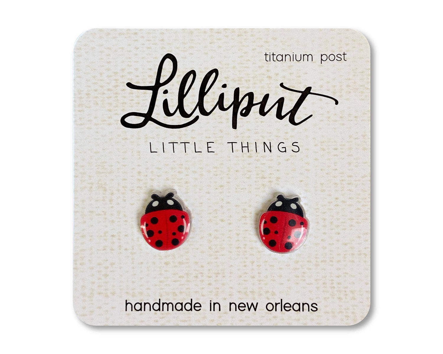Stud Earrings | Ladybug