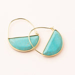 Stone Prism Hoop | Turquoise/Gold
