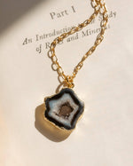 Midnight Geode Necklace | 14K