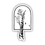 Sticker | Taurus Rose Poppy & Foxglove Zodiac