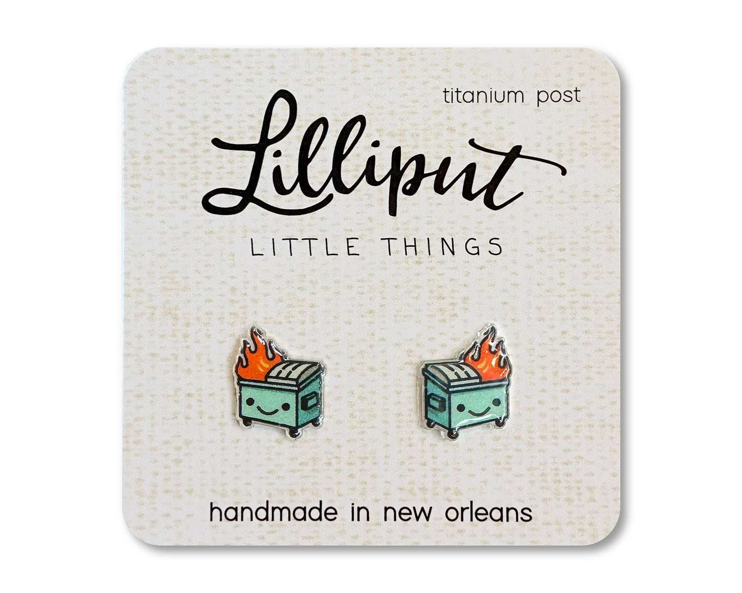 Earrings | Kawaii Dumpster Fire
