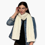 Cable Knit Scarf | Ivory