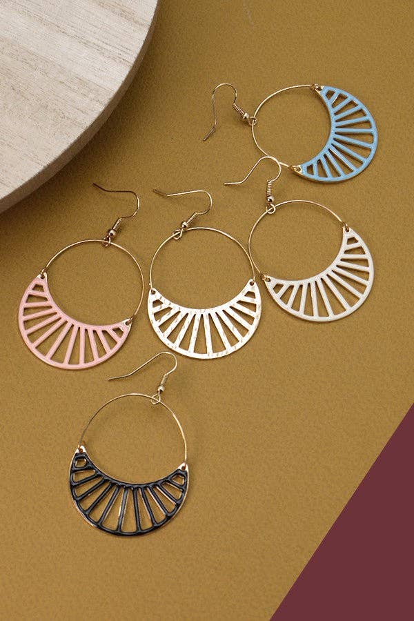 HALF MOON DROP EARRINGS | BLUE