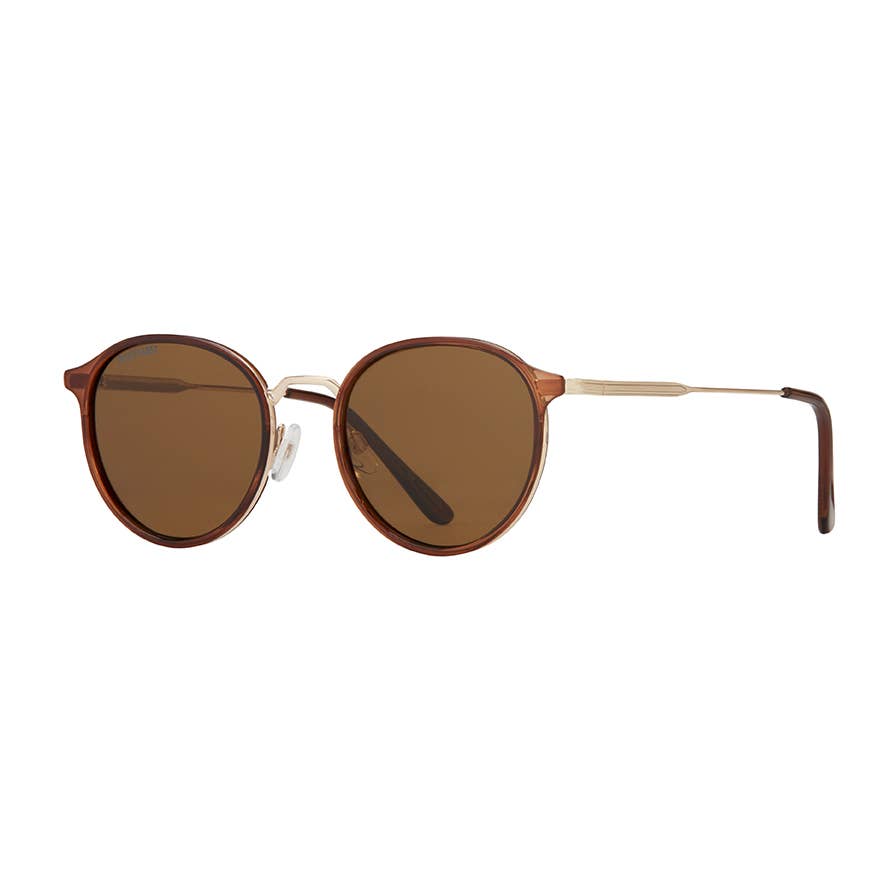 Blue Planet Sunglasses | Niko - Crystal Brown / Gold / Brown Polarized Lens