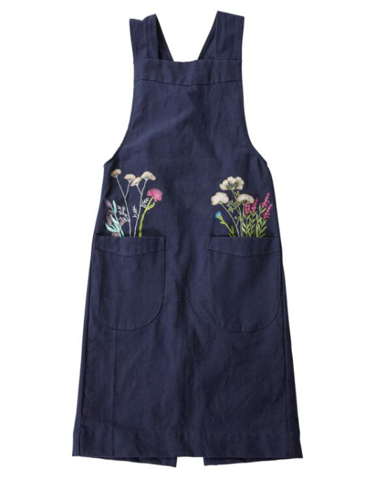 Wrap Apron | Embroidered Wildflowers