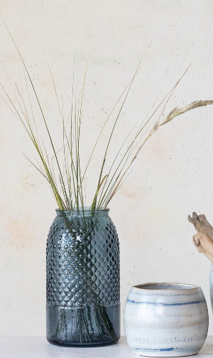 Recycled Glass Vase | Vintage Hobnob Style