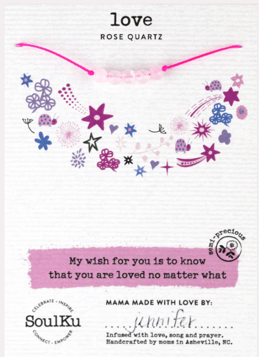 Necklace | Rose Quartz Little Wishes Kid's Necklace for Love
