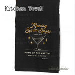 PRE-ORDER *Limited Edition Martini* Black Kitchen Towel |