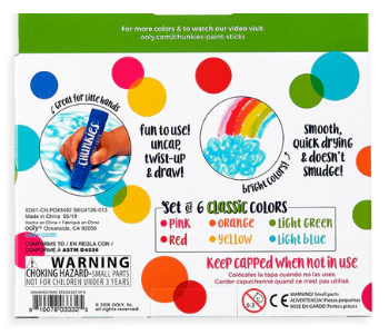 Art Paint Sticks | Chunkies for Kids (non-toxic)