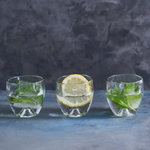 Pebbled Artisan Hand-Blown Glass Cup | Spirit Punt | 5 oz
