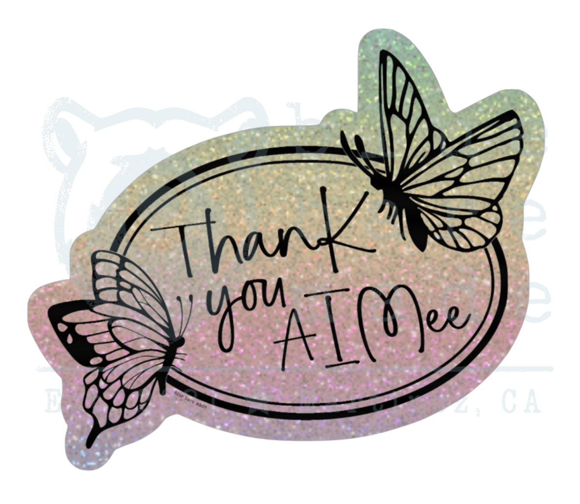 STICKER | TPD T. Swift: thanK you aIMee butterflies