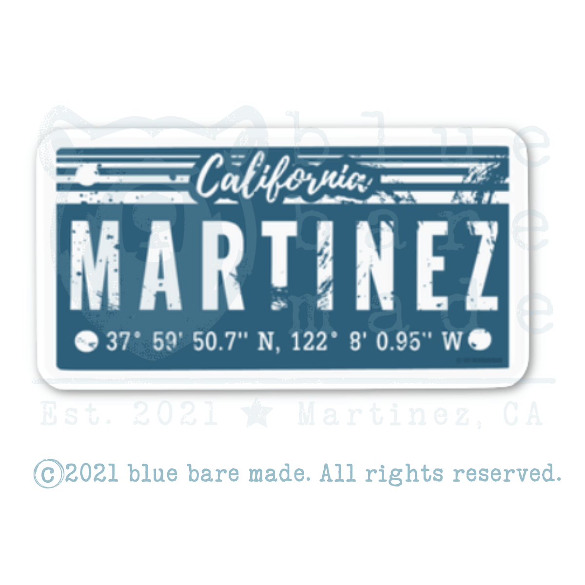 Sticker | Martinez, CA License Plate