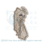 Sticker | California with Poppy Bouquet