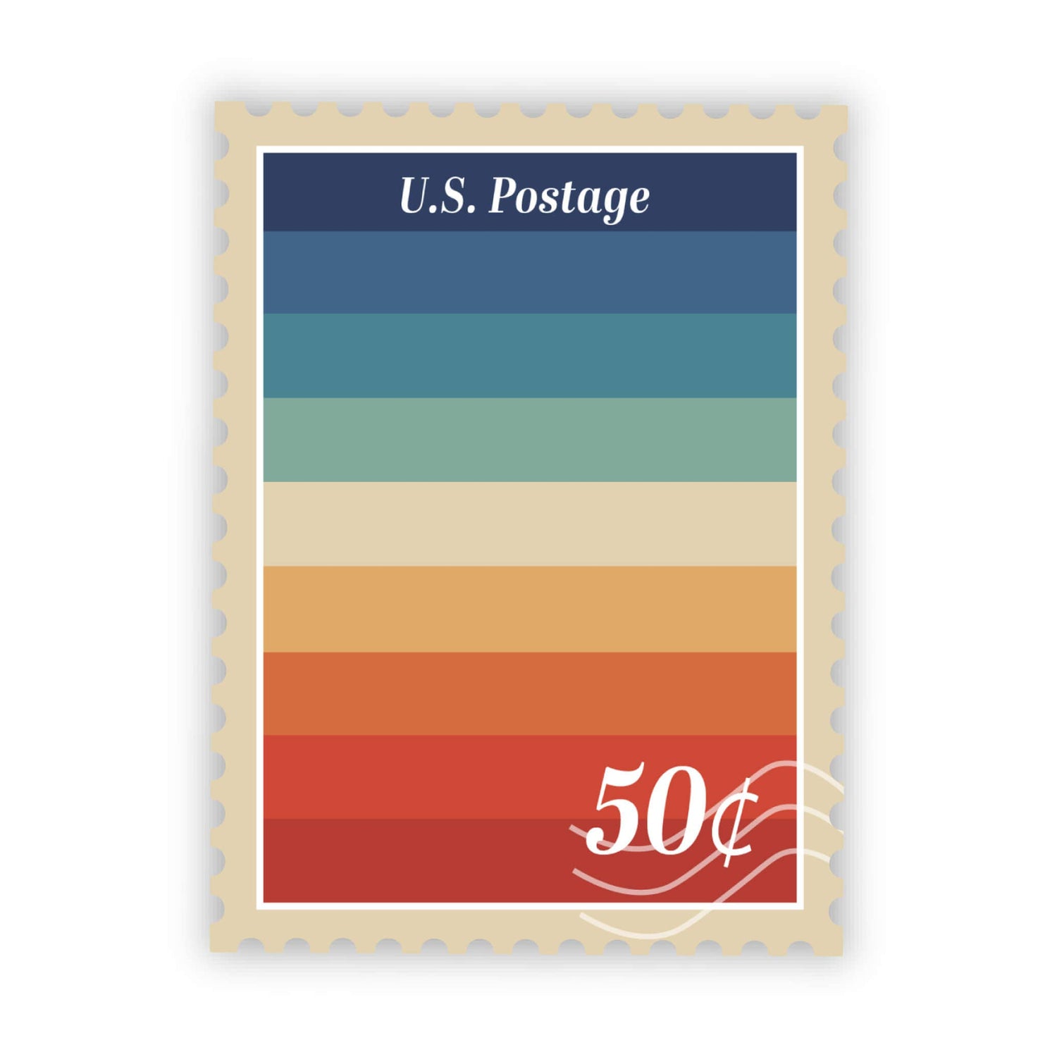 Sticker | Rainbow Postage Stamp