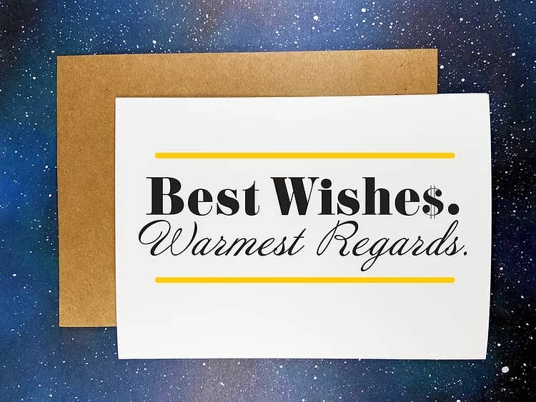 Greeting Card | “Best Wishes. Warmest Regards” Schitt’s Creek