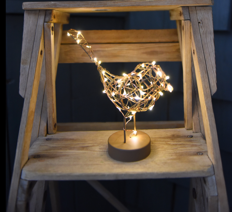 Table Light | LED Robin Wire Bird