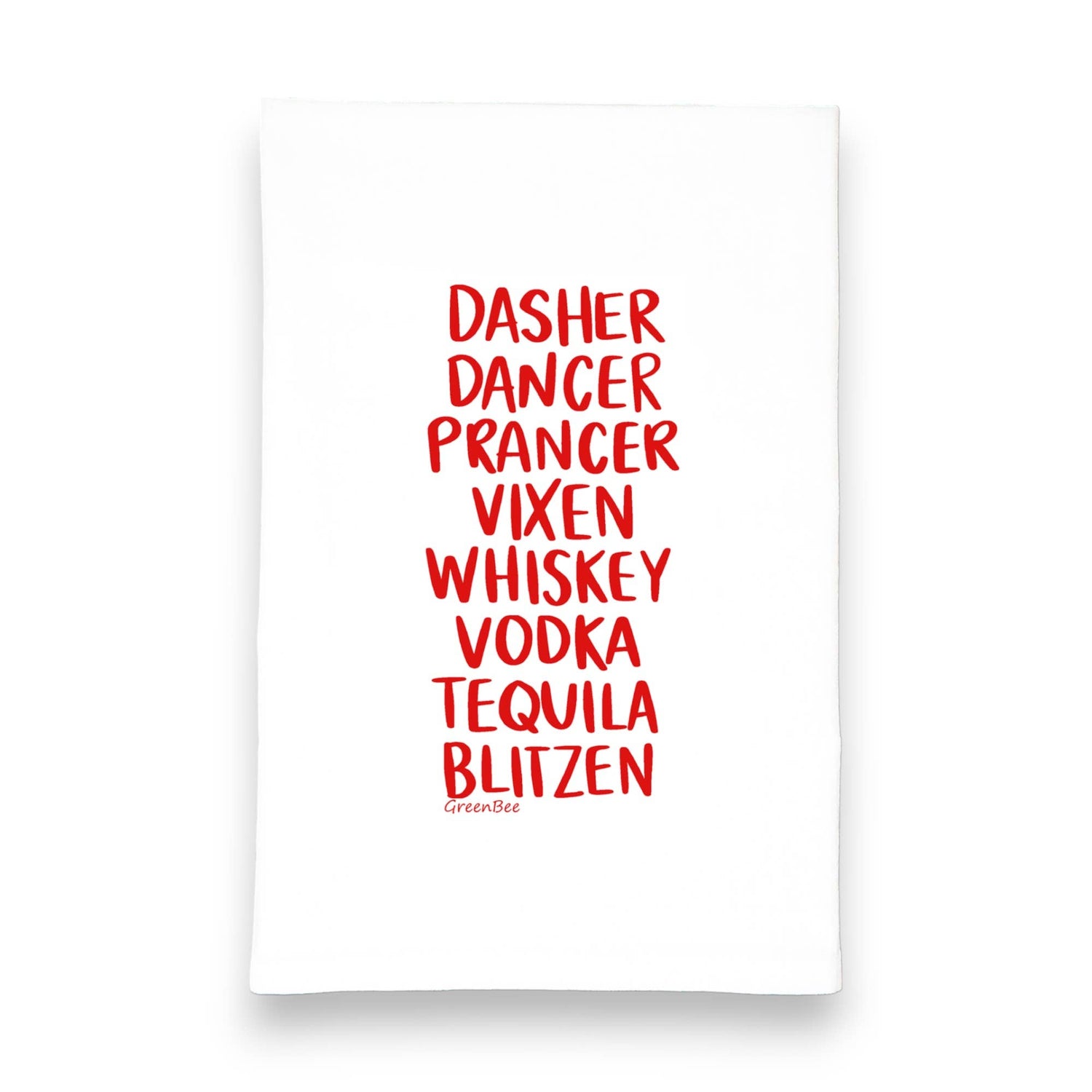 Kitchen Towels | Dasher Dancer Reindeer Names Funny Christmas