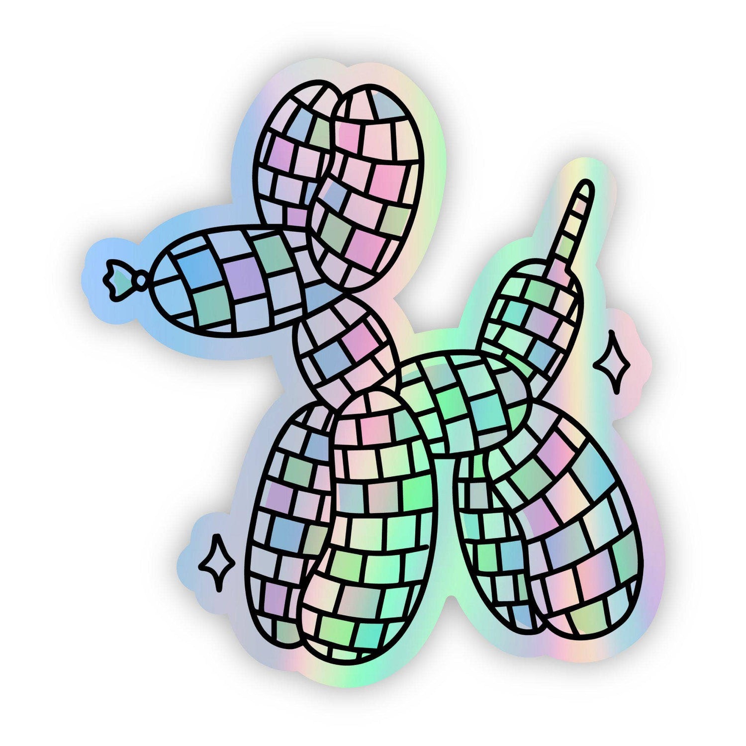 Sticker | Disco Ball Balloon Dog Holographic