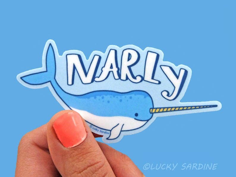 Sticker | Narwhal, Narly Sea Unicorn, Whale Vinyl Sticker